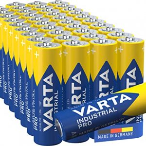 VARTA Industrial Batterie AA Mignon Alkaline Batterien LR6-40er Pack, Made in Germany, umweltschonende Verpackung