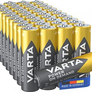 VARTA Power on Demand AA Mignon Batterien (40er Pack Vorratspack in umweltschonender Verpackung – smart, flexibel und leistungsstark – z.B. für Computerzubehör, Smart Home Geräten oder Taschenlampen)