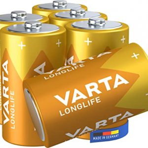 VARTA Longlife D Mono LR20 Batterie (6er Pack) Alkaline Batterien – Made in Germany – ideal für Fernbedienung Radio Wecker und Uhr
