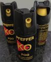 3 Dosen KO Fog Pfefferspray mit Sprühnebel 40ml – Abwehrspray Familienpackung