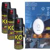 BALLISTOL 3X Verteidigungsspray Pfeffer KO Jet je 50 ml Pfefferspray + gratis Schrill-Alarm mit LED