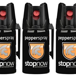 stopnow Pfefferspray Abwehrspray KO-Spray Selbstverteidigung Jet-Sprühstrahl (3 Spray – 3er Sparpack)