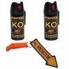 Ballistol Verteidigungsspray Pfefferspray KO Jet 2 Dosen mit je 40 ml + gratis Schrill-Alarm mit LED