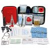 TRSCIND Erste-Hilfe-Set, Survival Kit mit Taschenlampe Feuerstahl und Rettungsdecke 130-teilig