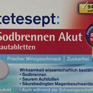 tetesept Sodbrennen Akut Kautabletten mit frischem Minzgeschmack, 20 Stück