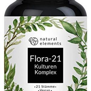 Kulturen Komplex – 21 Bakterienstämme + Bio Inulin – 180 magensaftresistente Kapseln (DRcaps®) – Laborgeprüft, hochdosiert und vegan