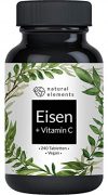 Eisen mit 40mg natürlichem Vitamin C – 240 Tabletten – Premiumrohstoff: Eisenbisglycinat (Eisen-Chelat) – Ohne Magnesiumstearat, vegan