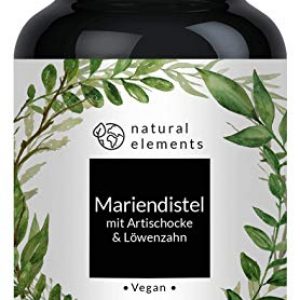 Mariendistel Artischocke Löwenzahn Komplex – 120 Kapseln – Vergleichssieger 2020* – Hochdosiert mit 80% Silymarin – Ohne Magnesiumstearat, vegan