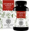NATURE LOVE® Vitamin B Komplex Forte – Mit 500 µg Vitamin B12 pro Tagesdosis – 180 Kapseln (6 Monate). Mit bio-aktiven Vitamin B Formen – bis zu 10-fach höher dosiert als andere Vitamin B Komplexe