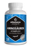 Aminosäuren Komplex hochdosiert & vegan, 120 Tabletten mit 8 essentiellen Aminosäuren (u.a. Tryptophan, Lysin, Leucin, Tyrosin), Natürliche Nahrungsergänzung ohne Zusatzstoffe, Made in Germany
