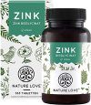 NATURE LOVE® Zink – 365 Tabletten (1 Jahr) – Hochdosiert (25mg): Zink-Bisglycinat (Zink Chelat) von Albion® – Hoch bioverfügbar, vegan, laborgeprüft, in Deutschland produziert