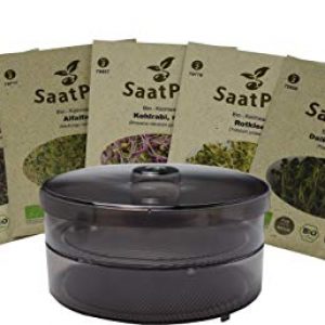SaatPur Geschenke Set – Bio Keimsprossen Set – Geschenkidee (02_Bio-Keimsprossen Set)
