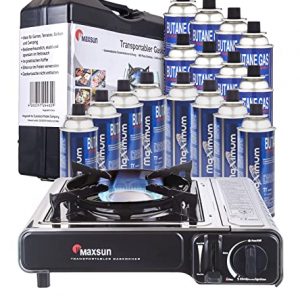 Gaskocher mit Koffer inclusive 16 Gaskartuschen