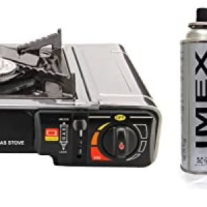 IMEX Camping GASKOCHER Set IM TRAGEKOFFER MIT 16 GASKARTUSCHEN JY-500A