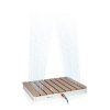blumfeldt Sumatra Breeze SQ Gartendusche Außendusche Bodendusche Saunadusche,70 x 55 cm,Fontänenhöhe bis 4 m einstellbar,Material: Aluminium/WPC,rutschfeste Standfläche,Holzoptik