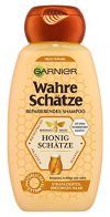 Garnier Wahre Schätze Honig Schätze Shampoo, Haarshampoo mit Propolis und Gelee Royal, für strapazierte Haare, 250ml