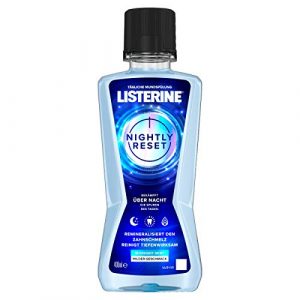 LISTERINE Nightly Reset / Antibakterielle Mundspülung für eine umfassende Zahnpflege und verbesserte Mundhygiene / Wirkt über Nacht 400 ml
