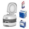 Campingtoilette Starter-Set Blue 5,0 Enders Deluxe [ 4994 ]: inkl. Sanitärflüssigkeit und WC Papier – mobile Chemietoilette Campingklo Camping-Toilette