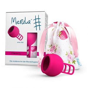 Merula Cup strawberry (pink) – One size Menstruationstasse aus medizinischem Silikon
