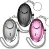MUTUAL Taschenalarm Frauen Persönlicher Alarm Schlüsselanhänger 140DB Panikalarm Taschenlampe schlüsselanhänger für Frauen Mädchen und ältere Menschen (3 Stücke)