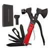 Survival Kit, Messer and Axt, Multifunktionswerkzeug 18-in-1 Multitoolaus Edelstahl Tragbar Hammer Jagdzubehör für Camping, Wandern, Notfall, Geschenke für Mann