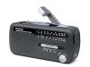 Muse MH-07DS tragbares Kurbel-Radio, Weltempfänger mit Taschenlampe und Solar-Ladefunktion (Dynamo, Handy-Lader, Solar, USB, Mini-USB)