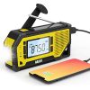 Raddy NW3 Kurbelradio Tragbares Solar AM FM Notfallradio Dynamo mit Handyladefunktion Taschenlampe und wiederaufladbares Batterie für Outdoor Camping