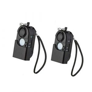 Sirenen, Taschenalarm【2 Stück 】120 db Persönlicher Alarm mit LED Mini-Personenalarm-Infrarotalar Notfallalarm Taschenlampe für Kinder, ältere Menschen Hotel Camping Tür Fenster