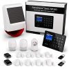 Safe2Home® Funk Alarmanlage Komplett Set SP310 Profi – Solar Sirene – Rolling Code – wechselnde Frequenz deutsch GSM Alarmsystem – SMS Alarmierung – Alarmanlagen fürs Haus Büro